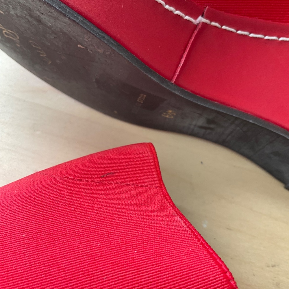Donald Pliner Red Mules Size 6.5 - Picture 5 of 5